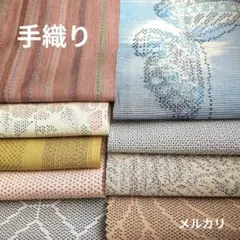 着物はぎれセット　正絹924　塩沢紬　アンティーク　生地　古布　☆おまけ付き