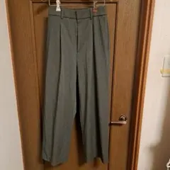 UNIQLO ユニクロ　タックワイドパンツ　S グレー　ワンタック