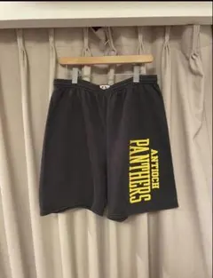 古着☆部屋着☆楽ちん☆ショートパンツ　ハーフパンツ　ネイビー×イエロー Mサイズ