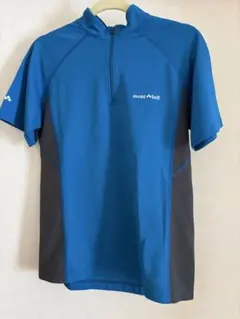 mont-bell ハーフジップシャツ 青/黒