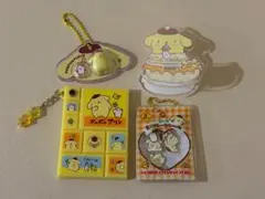 ポムポムプリン　4点セット（ミラー、アクスタ、キーホルダー）