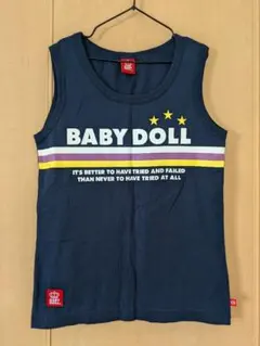 BABY DOLL タンクトップ ネイビー　130.140センチくらい