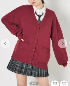 WEGO カーディガン レッドワイン JK