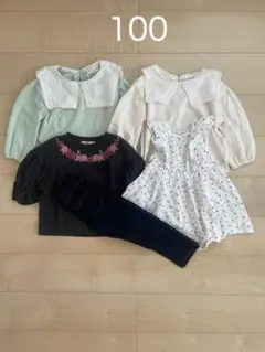 ベビー・キッズ　サイズ100・110 トップスとデニムパンツセット