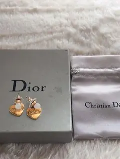 Dior ハートモチーフ ピアス ゴールドカラー