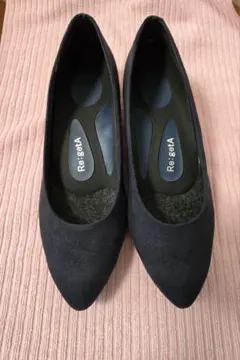 【新品】Re:getA ネイビーパンプス 低ヒール