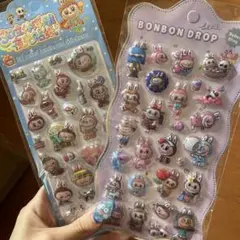 ラブブ　ボンボンドロップシール　3Dシール　２枚