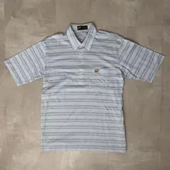 Golden Bear 90s 綿ポリポロシャツ 半袖 水色 L レトロのサムネイル