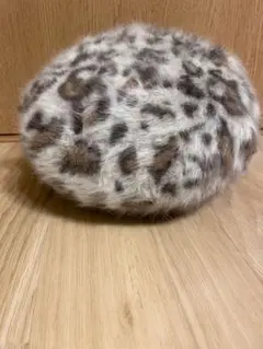 レオパード柄ファーベレー帽