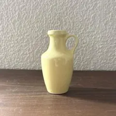 ドイツ ヴィンテージ 陶器製 ミニフラワーベース 一輪挿し イエロー