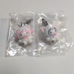 サンリオ　めじるしアクセサリー めじるしチャーム ふわふわスノー　マイメロクロミ