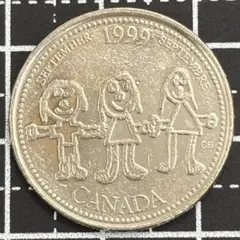 カナダ 25セント 1999年 子供の目を通して見るカナダ 外国コイン 古銭