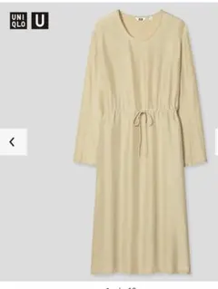 新品 UNIQLO シャイニーレーヨンワンピース(長袖)