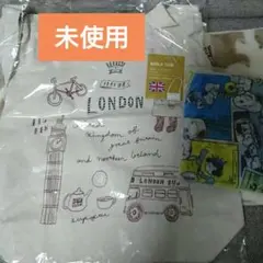 送料無料、新品未使用2wayトートバッグとスヌーピー親子エコバッグ