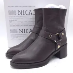 未使用 NICAL ニカル ハーネス ブーツ S 約 22.5cm ブラウンのサムネイル