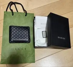 .*様 GUCCI マイクロシマ GG 2つ折り財布