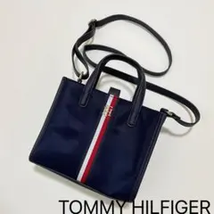 トミーヒルフィガー ショルダーバッグ 斜め掛け ミニバッグ シンプル ネイビー
