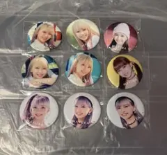 ME:I 笠原桃奈 缶バッジ みてコレ！ ミニうちわチャーム 12個 セット