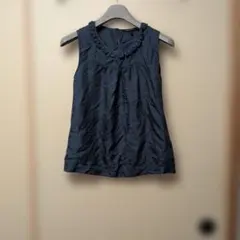 Banana Republic ノースリーブ 　シルク100%　 ネイビー Mのサムネイル