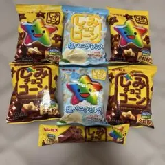 ギンビス しみチョココーン 塩バニラミルク　合計6袋と1本のサムネイル