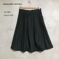 MARGARET HOWELL シルクコットンプリーツスカートのサムネイル