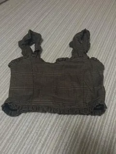 チェック柄フリルビスチェ