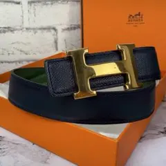 エルメス Hベルト コンスタンス リバーシブルブラックブラウンサイズ90 