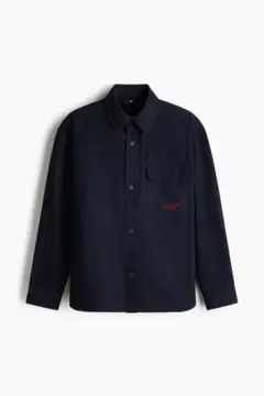 H&M 워크셔츠 코튼 오버사이즈 네이비 XL 남성