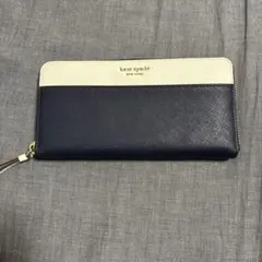 ケイトスペード kate spade 長財布 フラワー デニム スリム 新品保管 