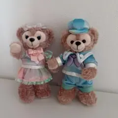 ダッフィー　シェリーメイ　カラフルハピネス　ぬいぐるみバッジ　ディズニーシー