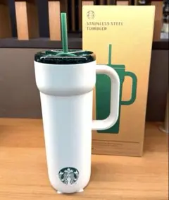 【日本未発売】韓国スタバ限定 ステンレス タンブラー ホワイト 710ml 新品