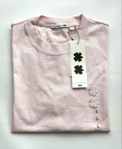 ユニクロx セシリーバンセン グラフィックT ピンク Lサイズ