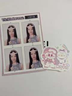 NiziU MAYA 写真シートとステッカーセット