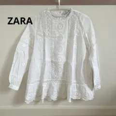 ZARA コットンレースブラウス