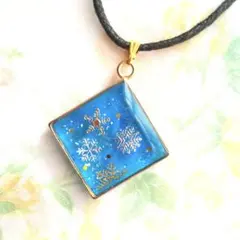 レジンネックレス 雪 No.1