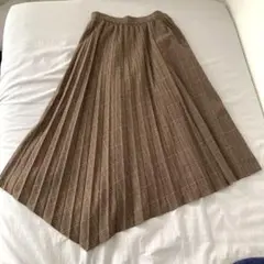 GALLARDAGALANTE EMMALIA ブラウンチェックプリーツスカート