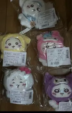 新品未開封サンリオちいかわコラボ　マスコットホルダー　コンプ　5種セット