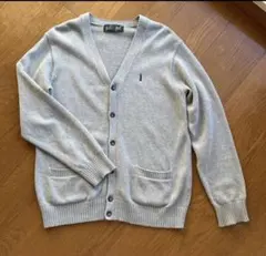 イーストボーイ　グレー Vネック11号カーディガン