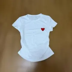 SHEIN ハート刺繍 半袖Tシャツ ホワイト XSのサムネイル