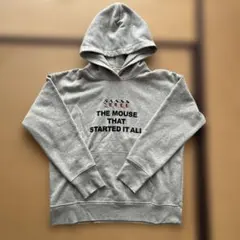 【再値下げ】ミッキーデザイン フード付きパーカー グレー