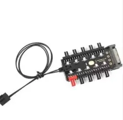 新品PC クーラーファンハブ 1 ～ 10 12V 4 ピン PWM スプリッタ