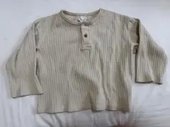 H&M 長袖カットソー 86cm 新品 リブ素材 ベビー