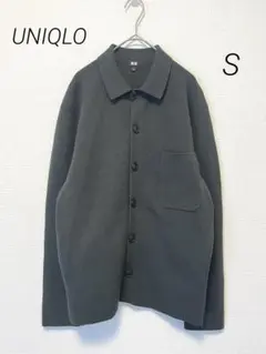 極美品　UNIQLO ジャケットカーディガン グリーン　S