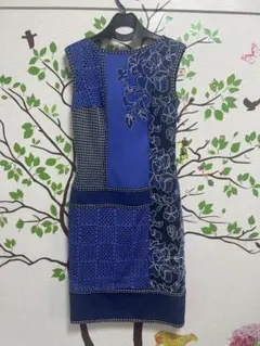 TADASHI SHOJI ノースリーブワンピース ネイビー刺繍 サイズ2 - メルカリ
