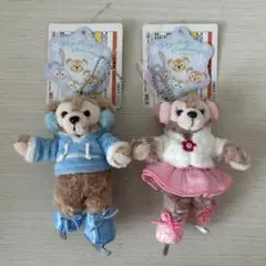 【美品】ダッフィー&シェリーメイ　ぬいぐるみストラップ