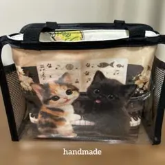 限定品❗️柴犬レアパネル付　ピアノ　クリアトートバッグ　ハンドメイド