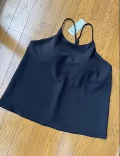 新品タグ付 ユニクロ クレープジャージーブラキャミソール XXL ブラック