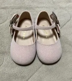 ピンク リボン付き フォーマルシューズ