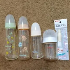 哺乳瓶 ピジョン チュチュ 240ml 160ml プラスチック 掃除ブラシ付