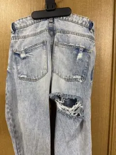 ZARAダメージデニムパンツ ライトブルーのサムネイル